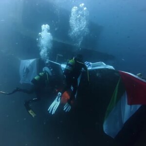 dalgiclardan filistin icin farkindalik eylemi eG4tZFOl