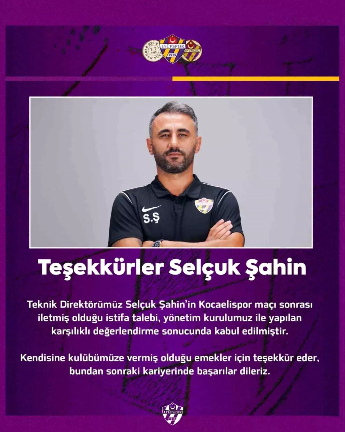 eyupspor selcuk sahin ile yollari ayirdi 7hZOisOv