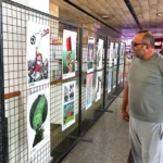 Denizlide karikatur sergisi yolcularla bulustu hLftOcin