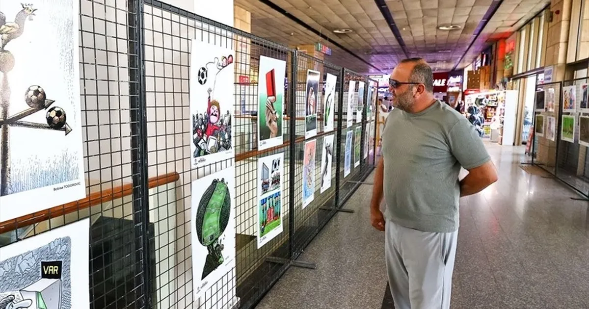 Denizlide karikatur sergisi yolcularla bulustu hLftOcin